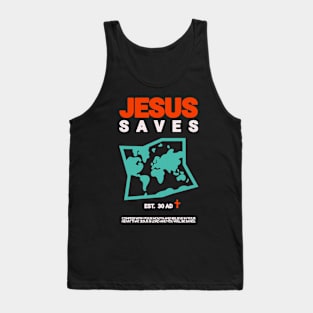 Jesus Saves The World Tank Top